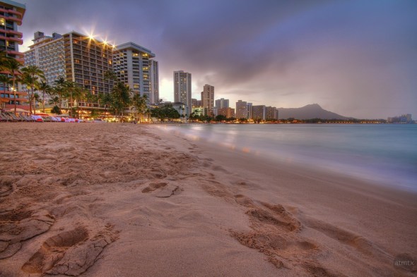 Waikiki Hotels Early in the Morning